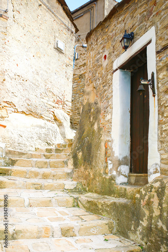 Pietrapertosa, a village on the rocks in basilicata, south Italy photo