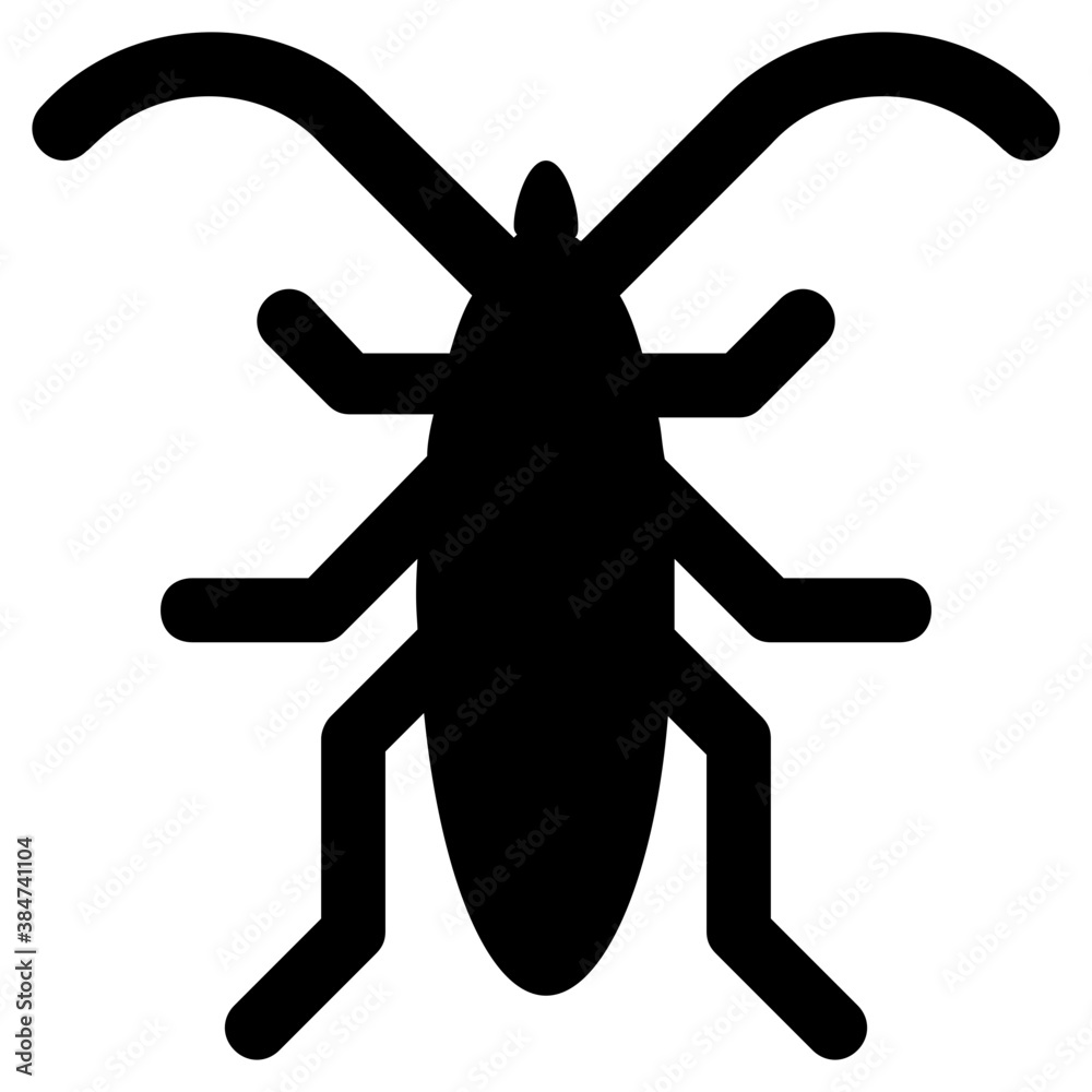 Icon of a insect having antena and long legs depicting clover stem
Icon of a insect having antena and long legs depicting clover stem
