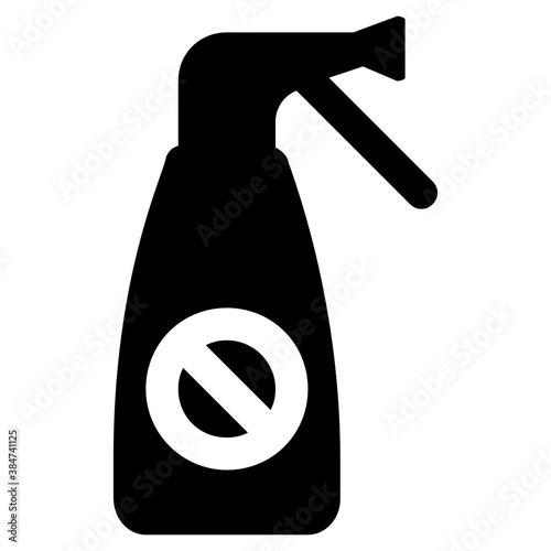 
Icon of a spray bottle having a cross sign in it depicting insecticide spray
