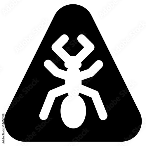 
A target sign on a small insect depicting cockroach target
