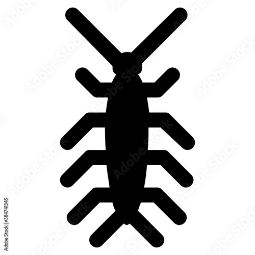 
Icon of a insect having antena and long legs depicting clover stem
