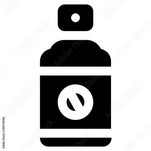 
Icon of a spray bottle having a cross sign in it depicting insecticide spray
