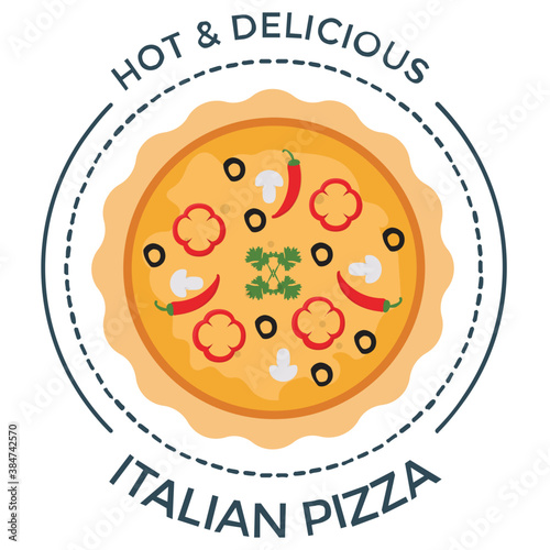 
Colorful pizza logo design
