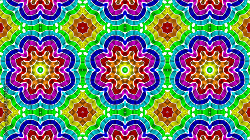 abstract background. multicolored kaleidoscope patterns. 3d render illustration