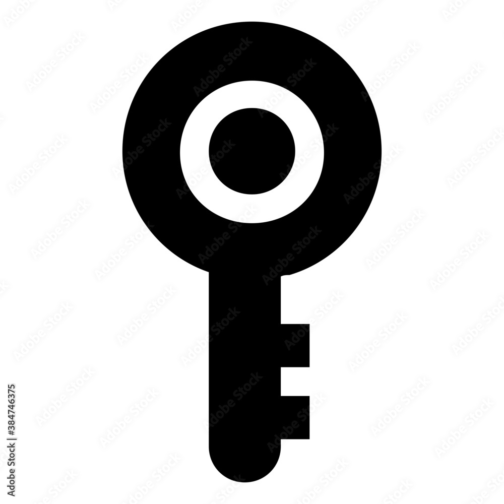 Glyph design icon of key for security concepts
Glyph design icon of key for security concepts