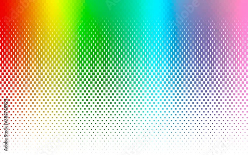 Light Multicolor  Rainbow vector cover in polygonal style.