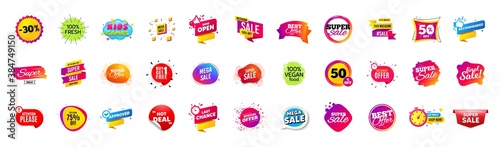 Discount offer sale banners. Best deal price stickers. Black friday special offer tags. Sale bubble coupon. Promotion discount banner templates design. Buy offer sticker. Super deal set. Vector