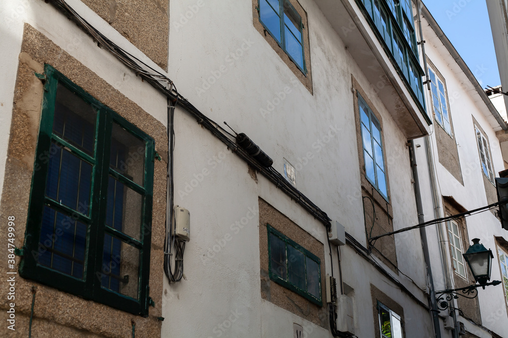 Galician Town House Windows Down Narrow Street