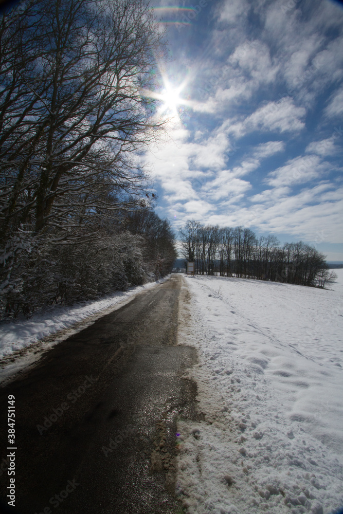 Road in the winter