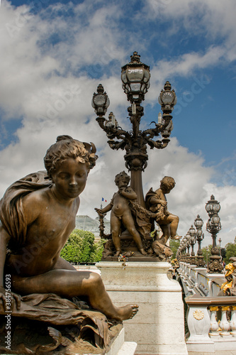 Paris bridges statues