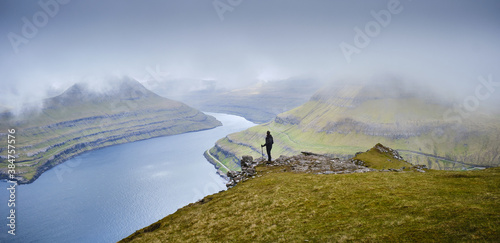 Funningur viewpoint in a very coudy day photo