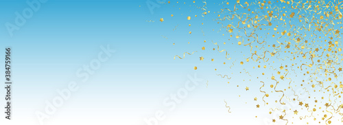 Golden Star Carnival Vector Panoramic Blue 