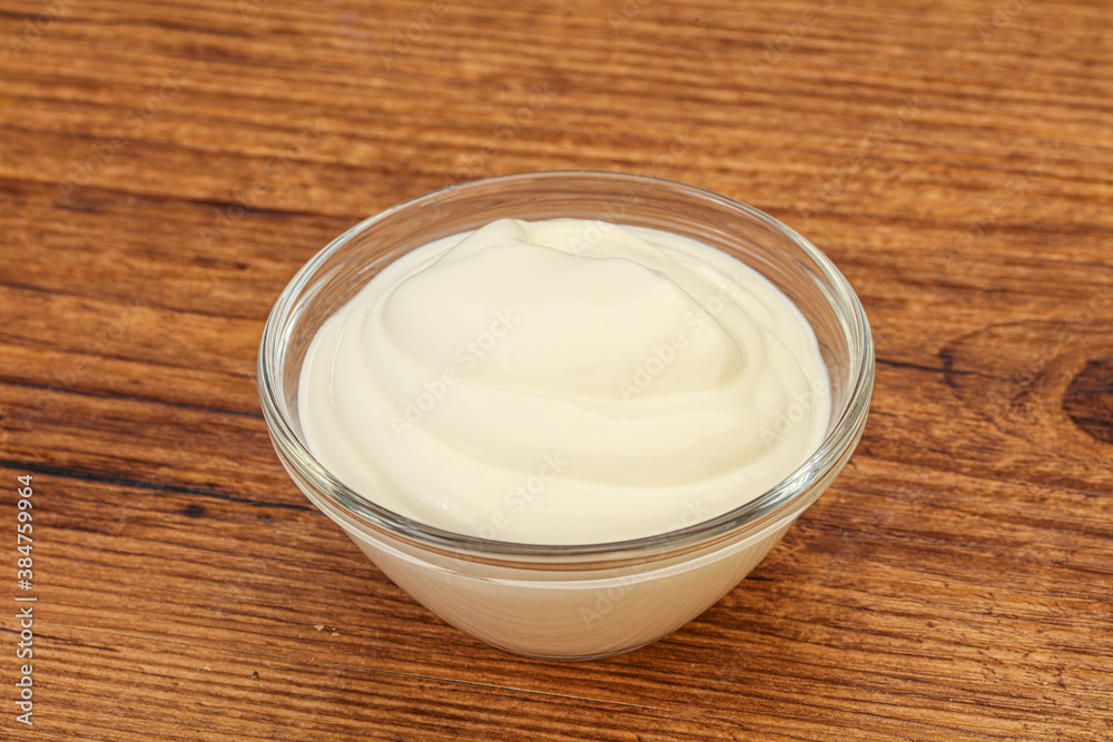 Sour cream in the bowl Sour cream in the bowl