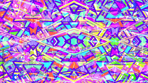 Abstract ethnic wallpaper. Tribal ornament. Aztec style. Grunge vibrant colors texture. Geometric folk motif background.