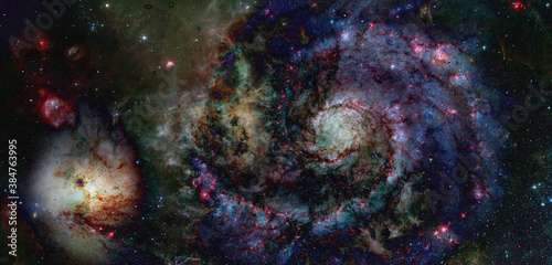 Spiral galaxy. Deep cosmos. Outer space. Elements of this image furnished by NASA © Supernova