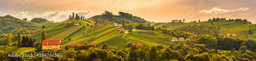 Fotografia South styria vineyards landscape, near Gamlitz, Austria, Eckberg, Europe