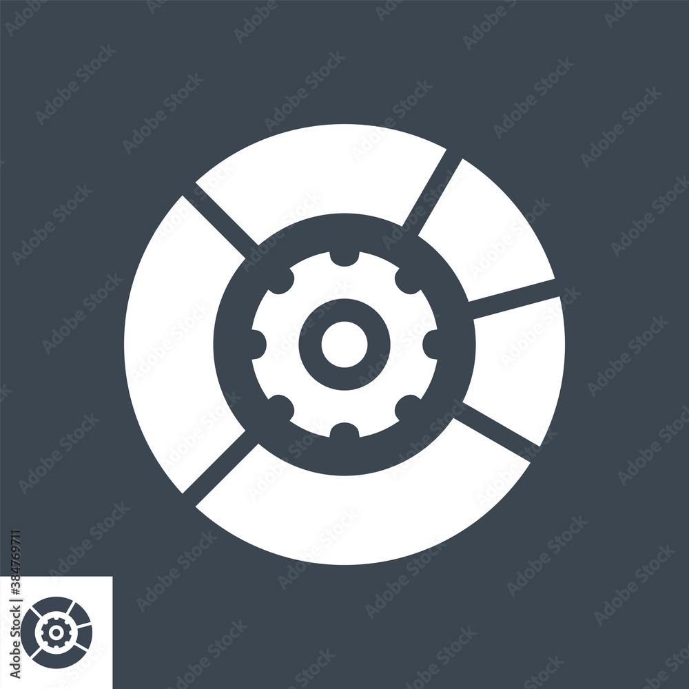 Data Menagement Related Vector Glyph Icon. Isolated on Black Background. Vector Illustration.