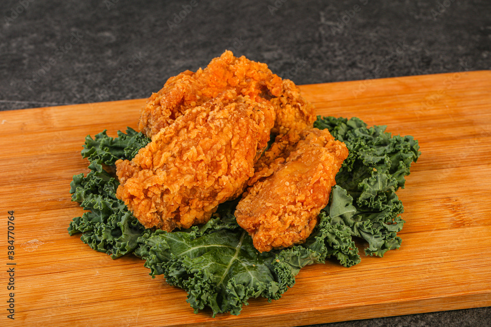 Hot fried crispy chicken wings Hot fried crispy chicken wings