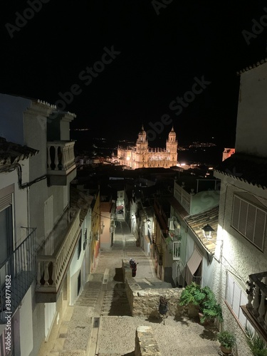 Night photography of the cathedral of Jaén from a viewpoint