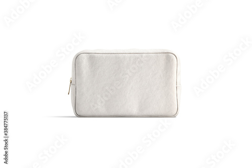 Photography Blank canvas cosmetic bag mock up, front view
