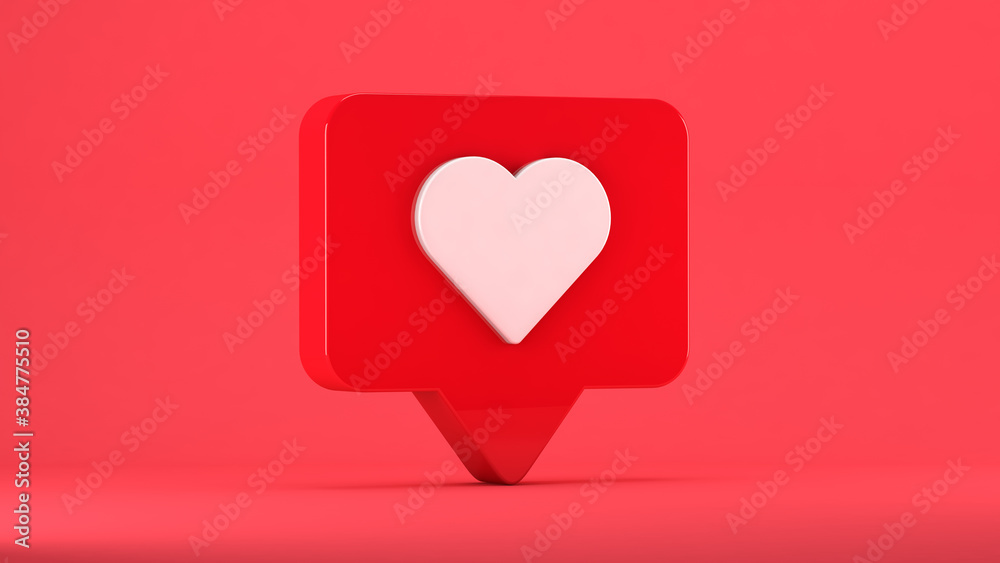 Like icon on red background Like icon on red background