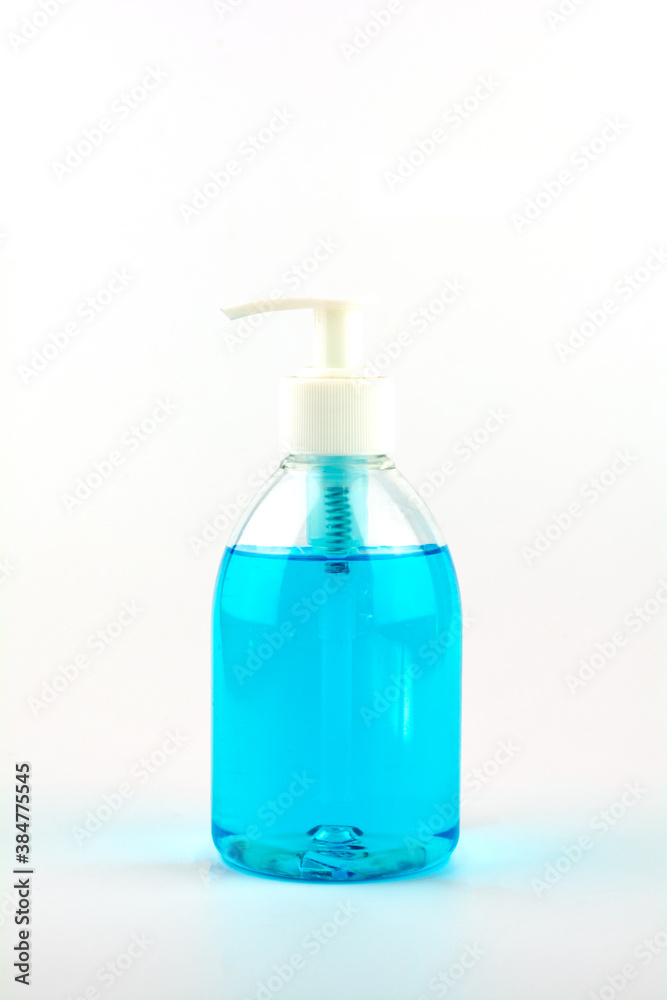 Hygiene and health care concept. A bottle of alcohol for cleaning isolated on white background. Hygiene and health care concept. A bottle of alcohol for cleaning isolated on white background.