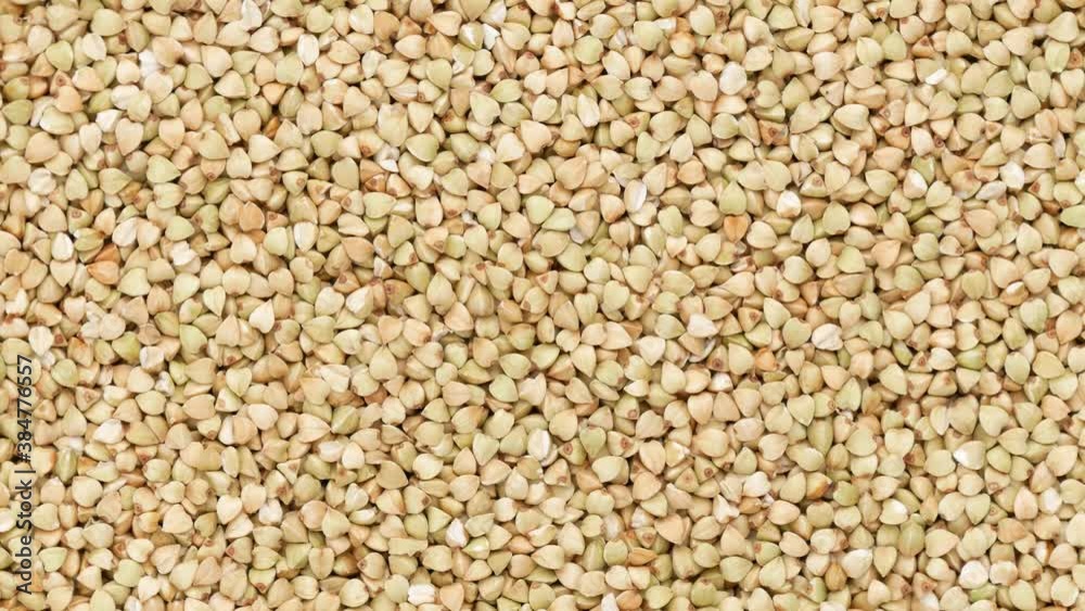 Green buckwheat, rotation. Unroasted buckwheat. Green buckwheat, rotation. Unroasted buckwheat.