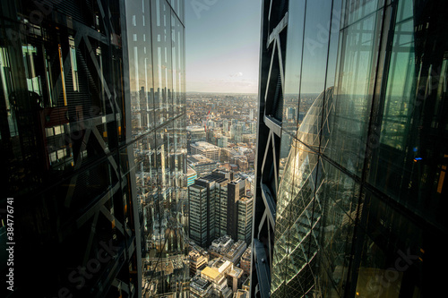 View over the City of London Financial District 