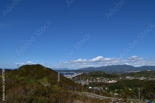 The view of Muroran City in Japan