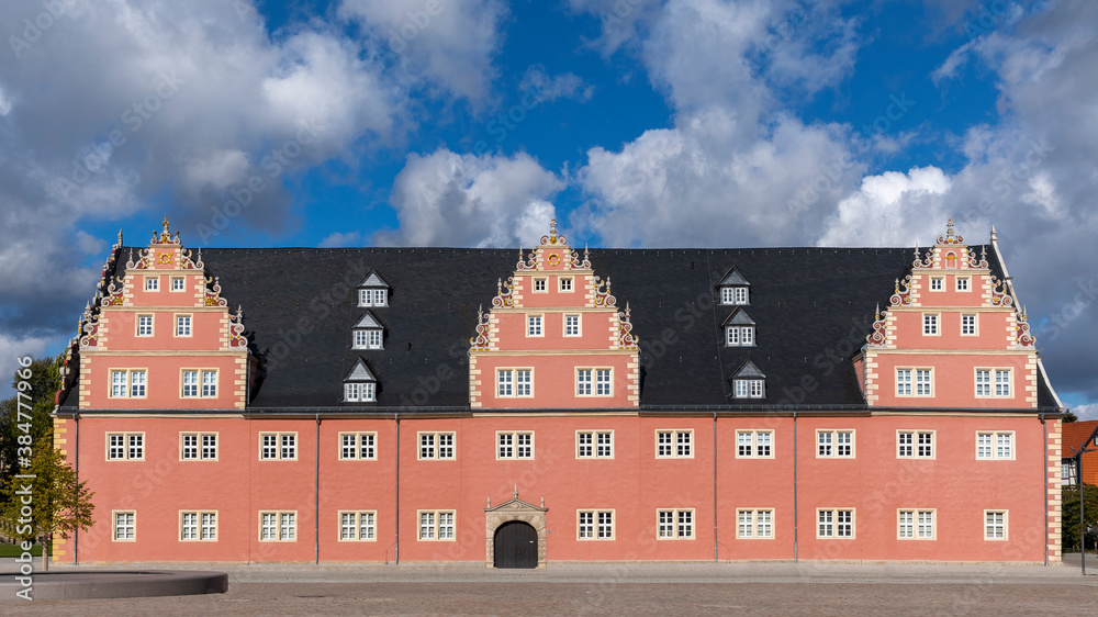 Fototapeta premium Medieval red armory facade in Lower Saxony