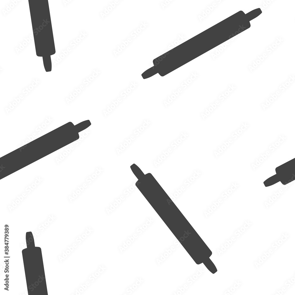 Dough rolling pin vector icon seamless pattern on a white background. Dough rolling pin vector icon seamless pattern on a white background.