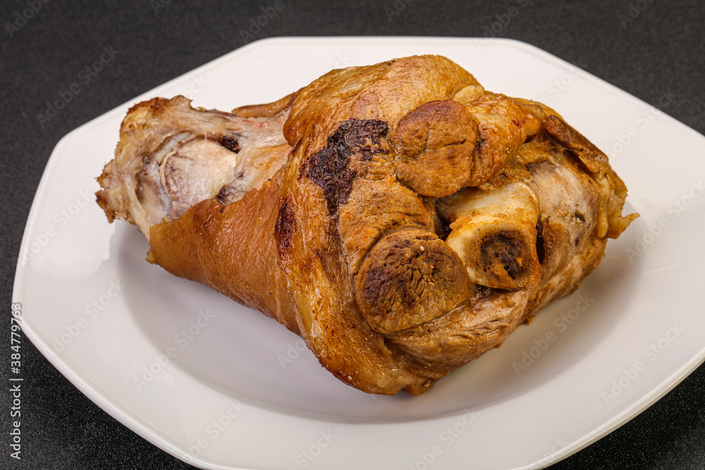 Baked pork knuckle with spices Baked pork knuckle with spices