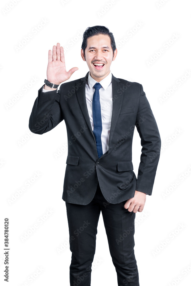 Asian businessman with hand gesture Asian businessman with hand gesture