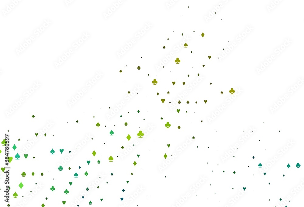 Light Blue, Yellow vector pattern with symbol of cards. Light Blue, Yellow vector pattern with symbol of cards.