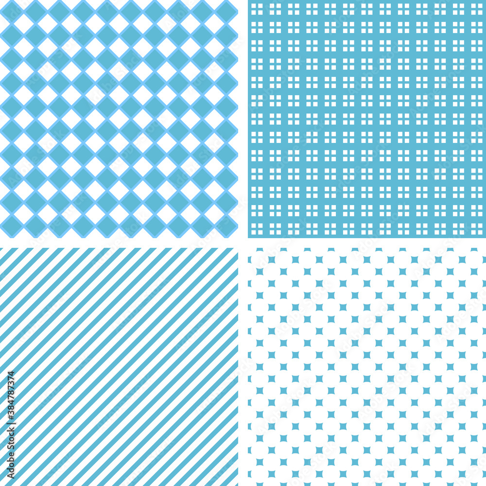 Set of seamless geometric pattern. Simple repeat ornament. Vector illustration Set of seamless geometric pattern. Simple repeat ornament. Vector illustration