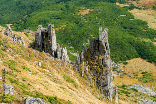 Carpathian landscape. Mount Shpytsi. Carpathian National Nature Park photo
