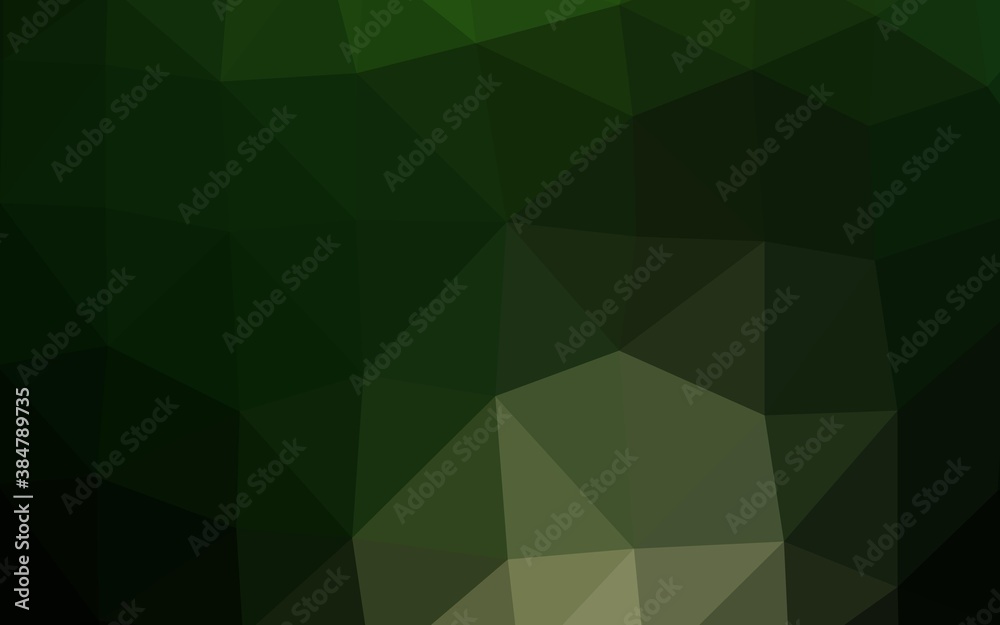 Obraz premium Dark Green vector polygon abstract layout.