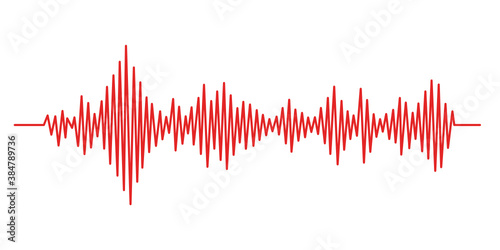 Sound waves isolate on white background.