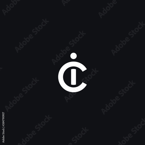 ic ci logo initial letter design 