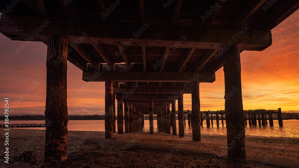 Under the Jetty at Sunrise