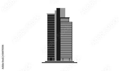 Skyscraper office building illustration vector design
