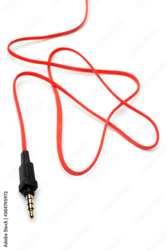 Red audio cable 3,5mm jack plug Red audio cable 3,5mm jack plug