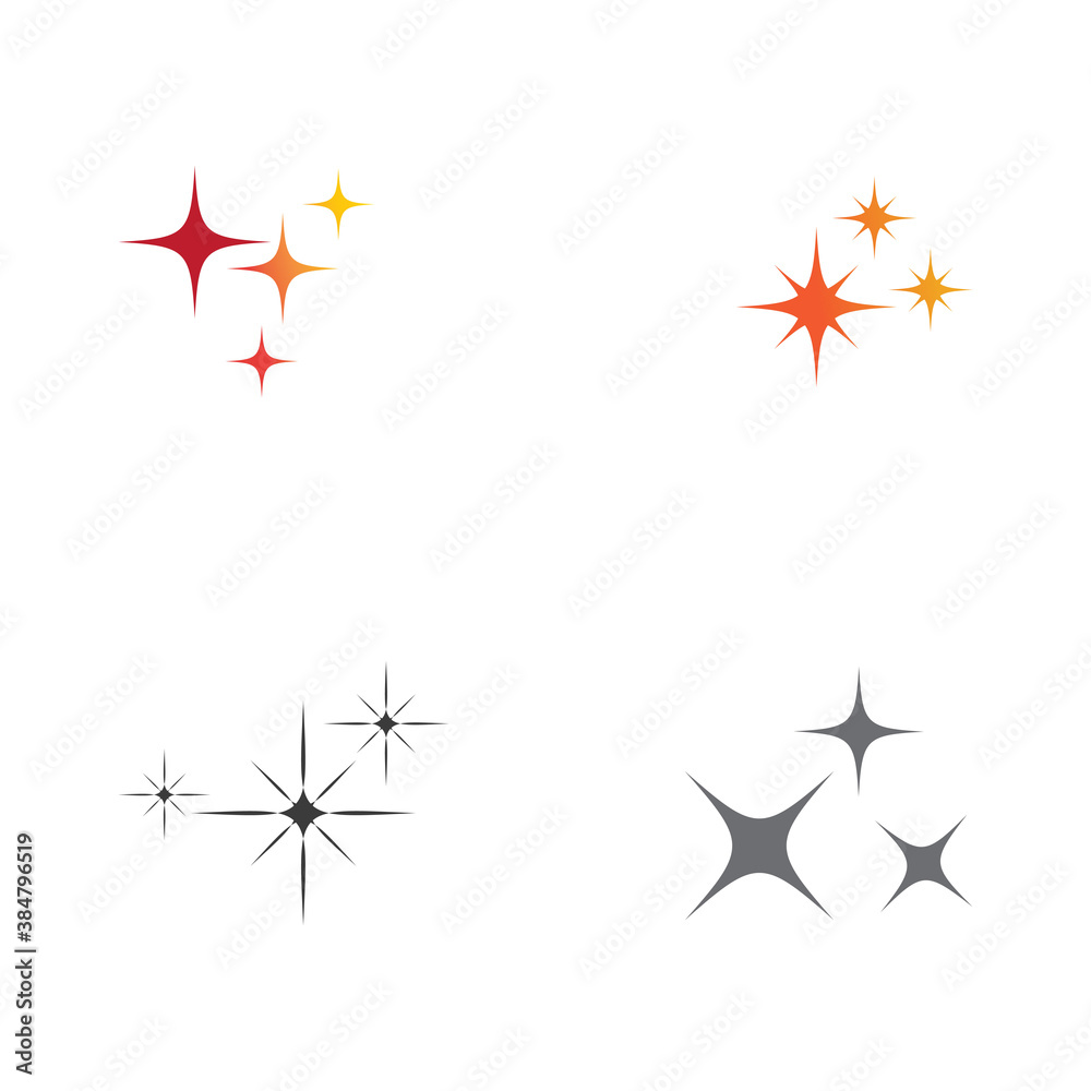 Set Star logo template vector icon illustration Set Star logo template vector icon illustration