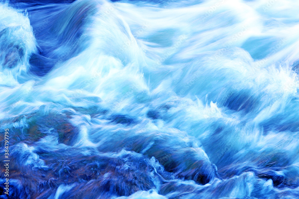 Fototapeta premium rushing whitewater turbulence closeup