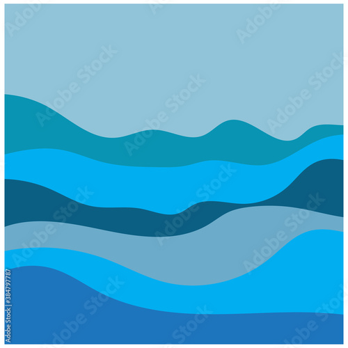 Fototapeta Naklejka Na Ścianę i Meble -  Abstract Water wave vector illustration design background