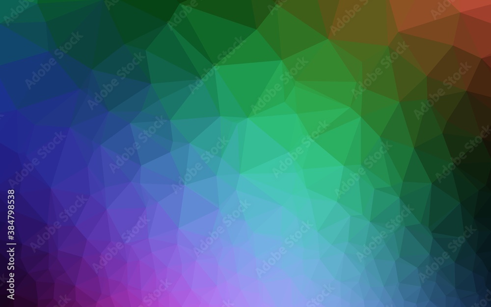 Dark Multicolor, Rainbow vector abstract mosaic background.