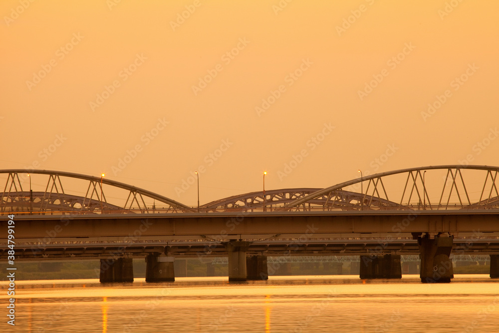 Obraz premium 大阪淀川の朝