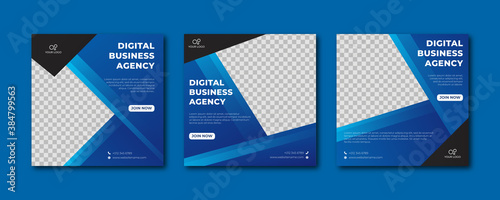 Professional digital marketing agency social media post template