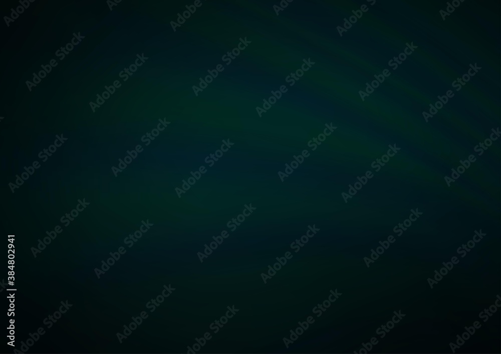 Dark Green vector blurred shine abstract template.