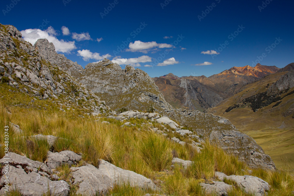 Beautiful mountains landscapes in Cordillera Huayhuash, Peru, South America